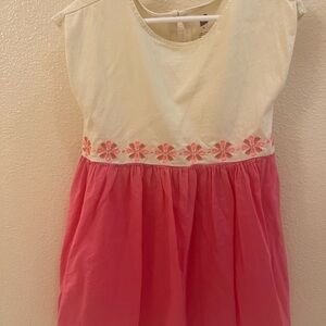 Tea Collection Cream and Pink Floral Dress